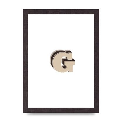 Alphabet Mix Match G" Printed Poster - A4 framed