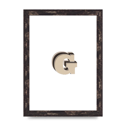 Alphabet Mix Match G" Printed Poster - A4 framed