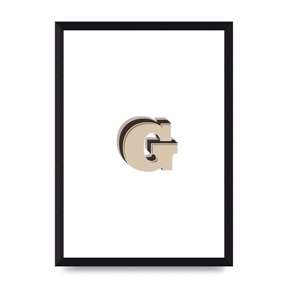 Alphabet Mix Match G" Printed Poster - A4 framed