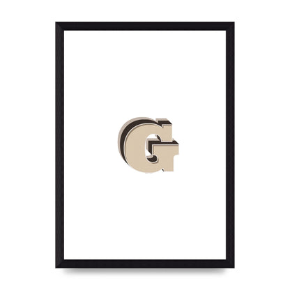 Alphabet Mix Match G" Printed Poster - A4 framed