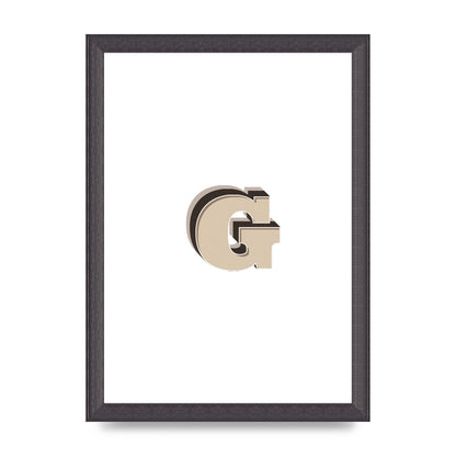 Alphabet Mix Match G" Printed Poster - A4 framed