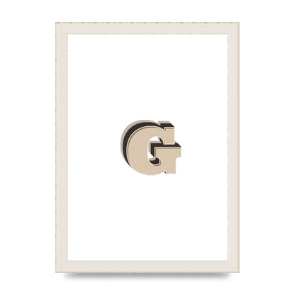 Alphabet Mix Match G" Printed Poster - A4 framed
