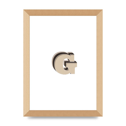 Alphabet Mix Match G" Printed Poster - A4 framed