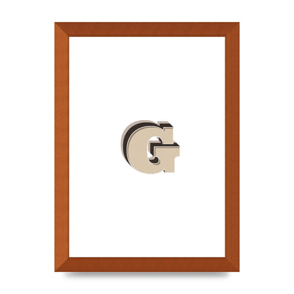 Alphabet Mix Match G" Printed Poster - A4 framed