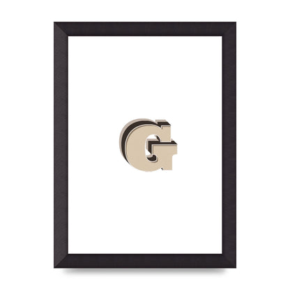 Alphabet Mix Match G" Printed Poster - A4 framed