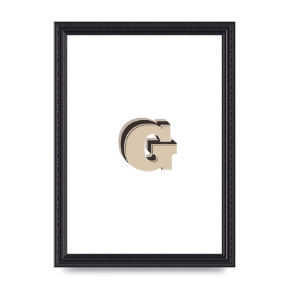Alphabet Mix Match G" Printed Poster - A4 framed