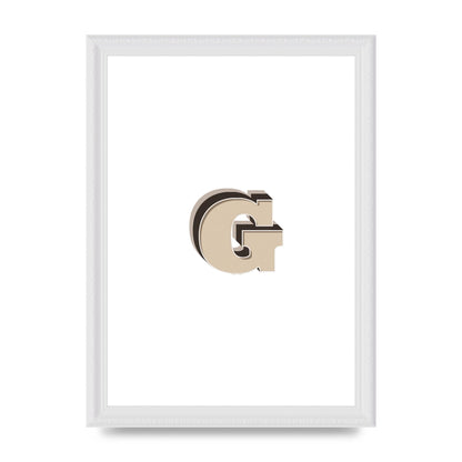 Alphabet Mix Match G" Printed Poster - A4 framed