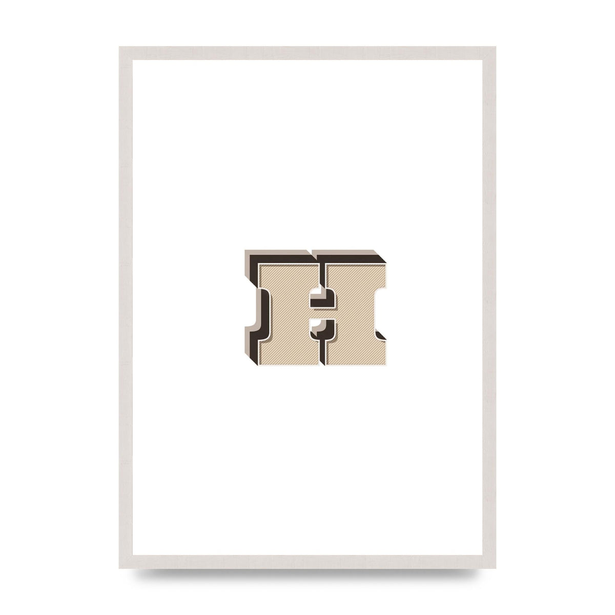Alphabet Mix Match H" Wall Art - A2 framed