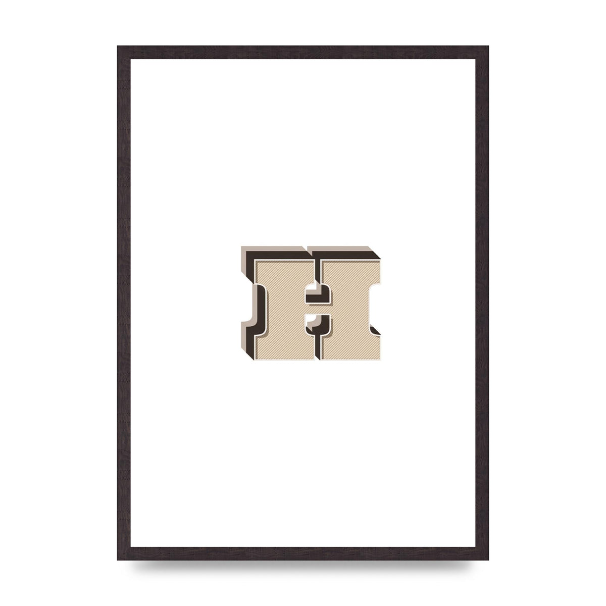 Alphabet Mix Match H" Wall Art - A2 framed