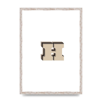 Alphabet Mix Match H" Wall Art - A2 framed