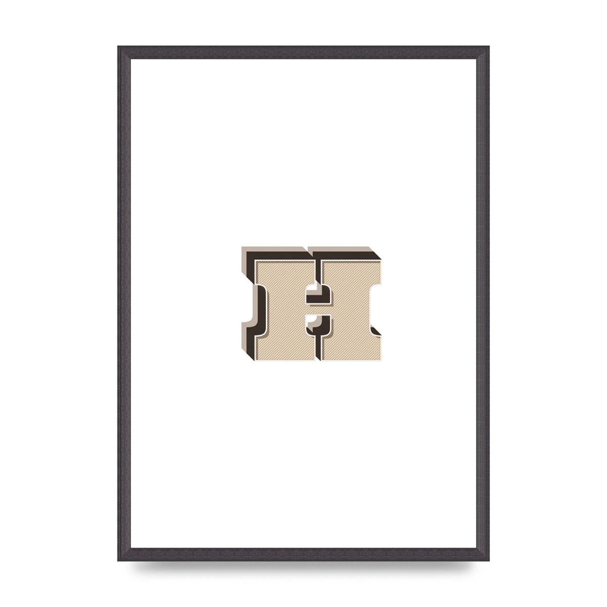 Alphabet Mix Match H" Wall Art - A2 framed