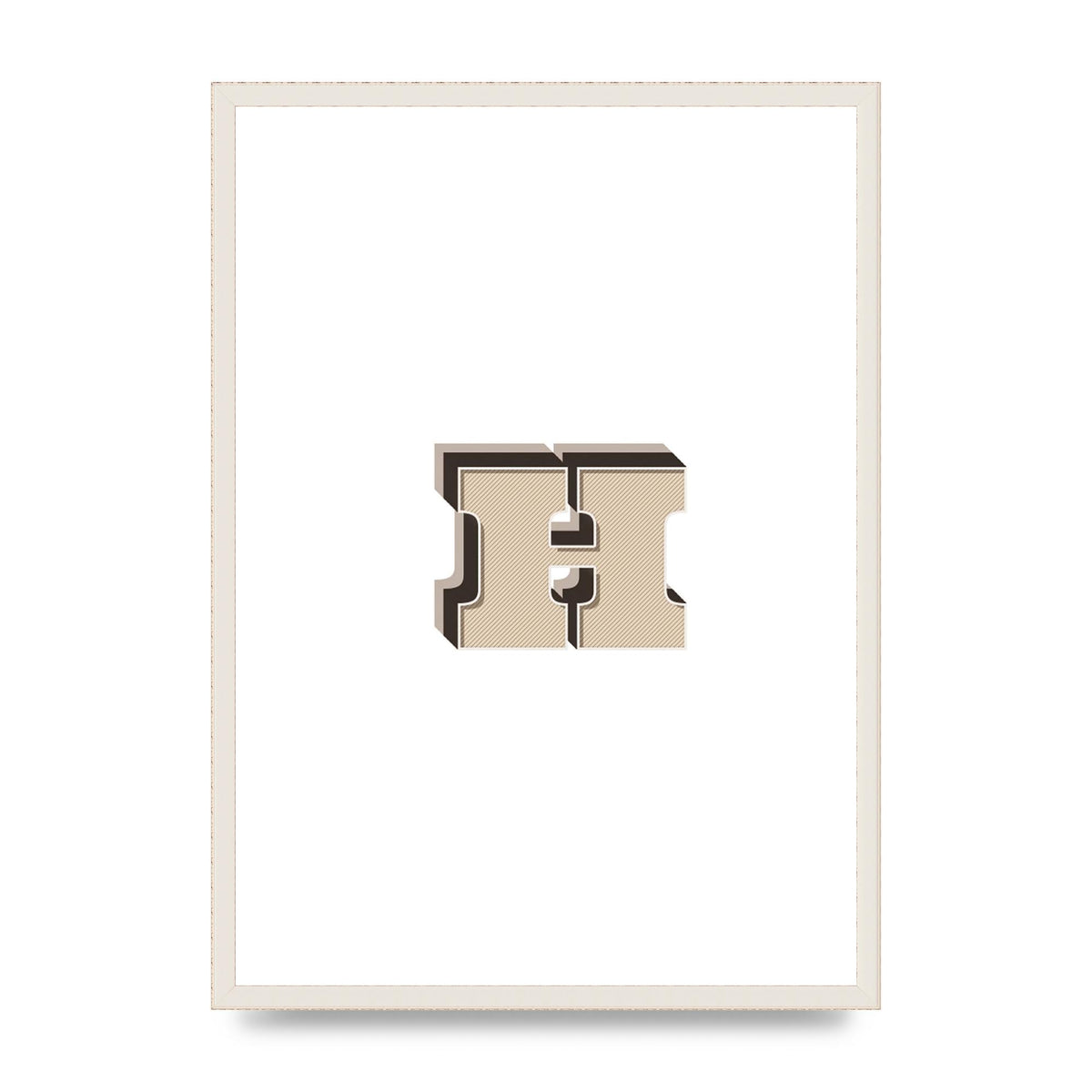 Alphabet Mix Match H" Wall Art - A2 framed