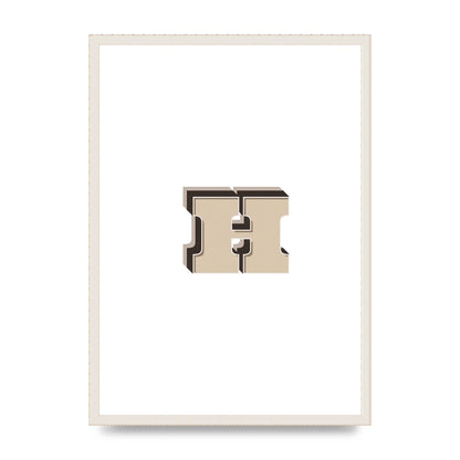 Alphabet Mix Match H" Wall Art - A2 framed