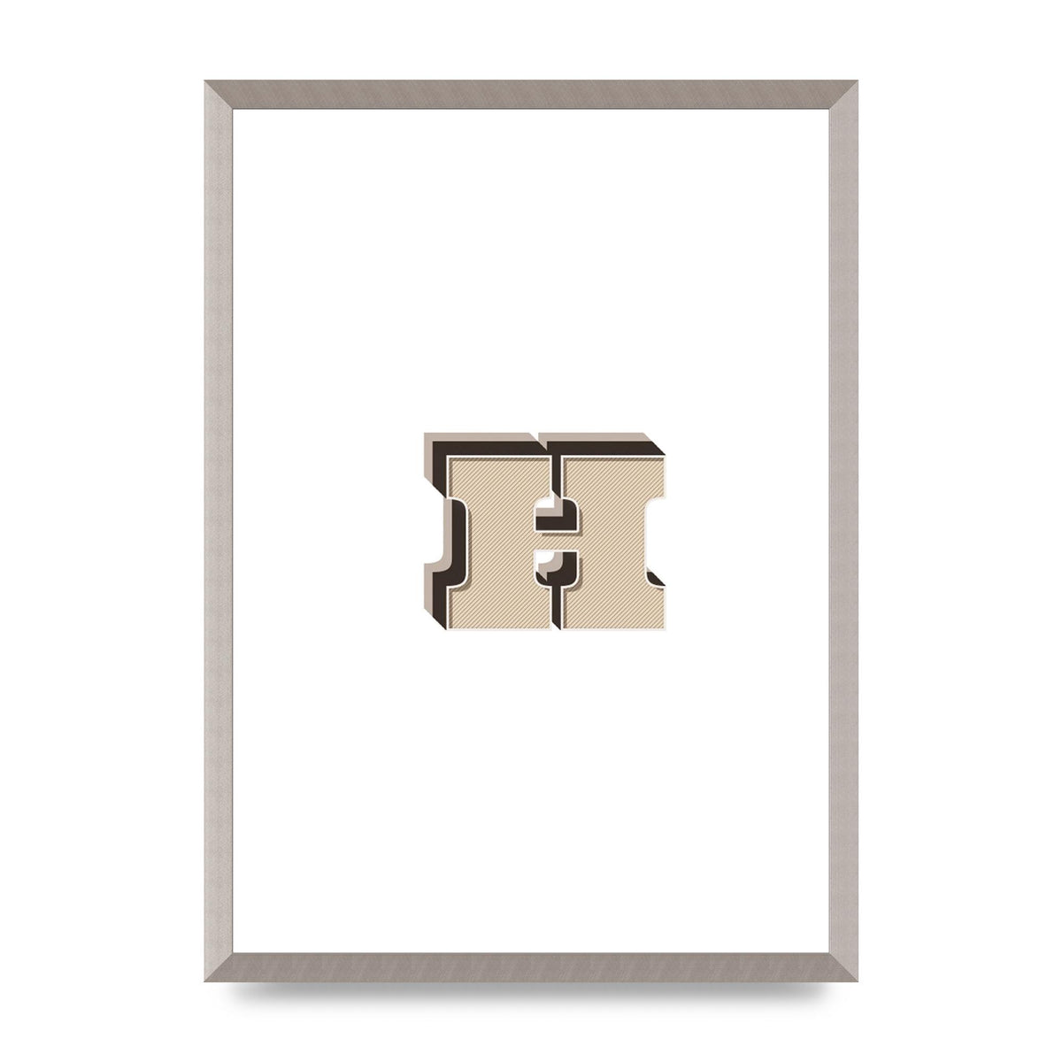 Alphabet Mix Match H" Wall Art - A2 framed