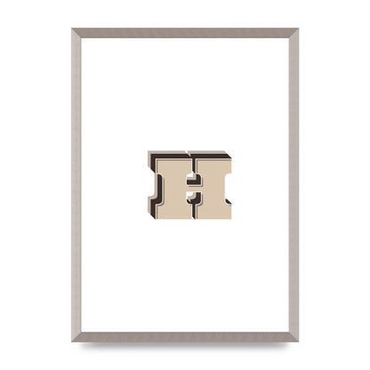 Alphabet Mix Match H" Wall Art - A2 framed