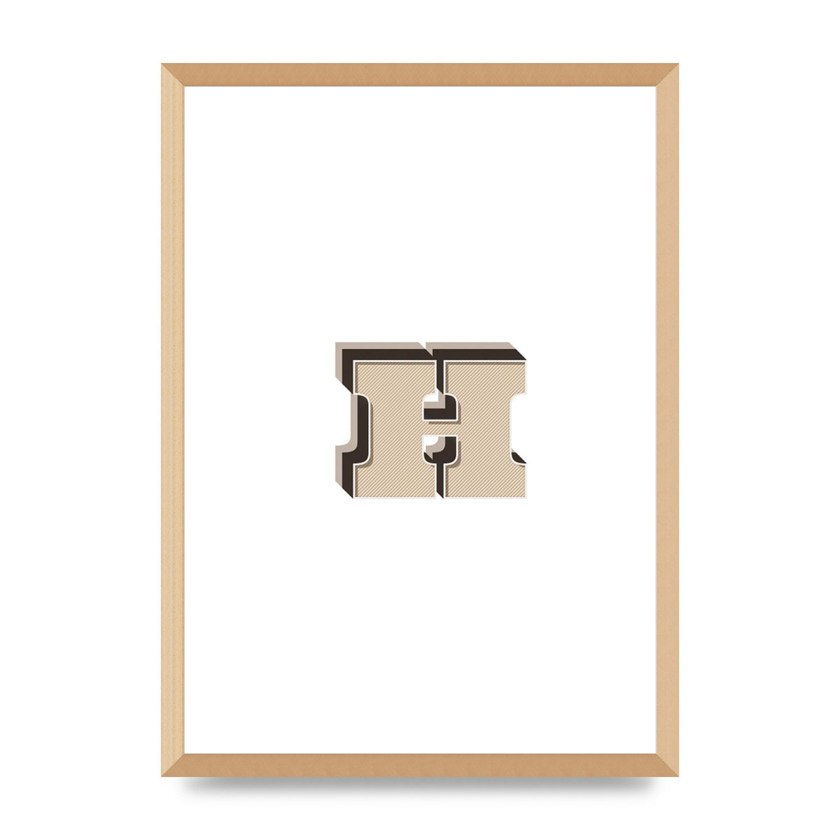Alphabet Mix Match H" Wall Art - A2 framed