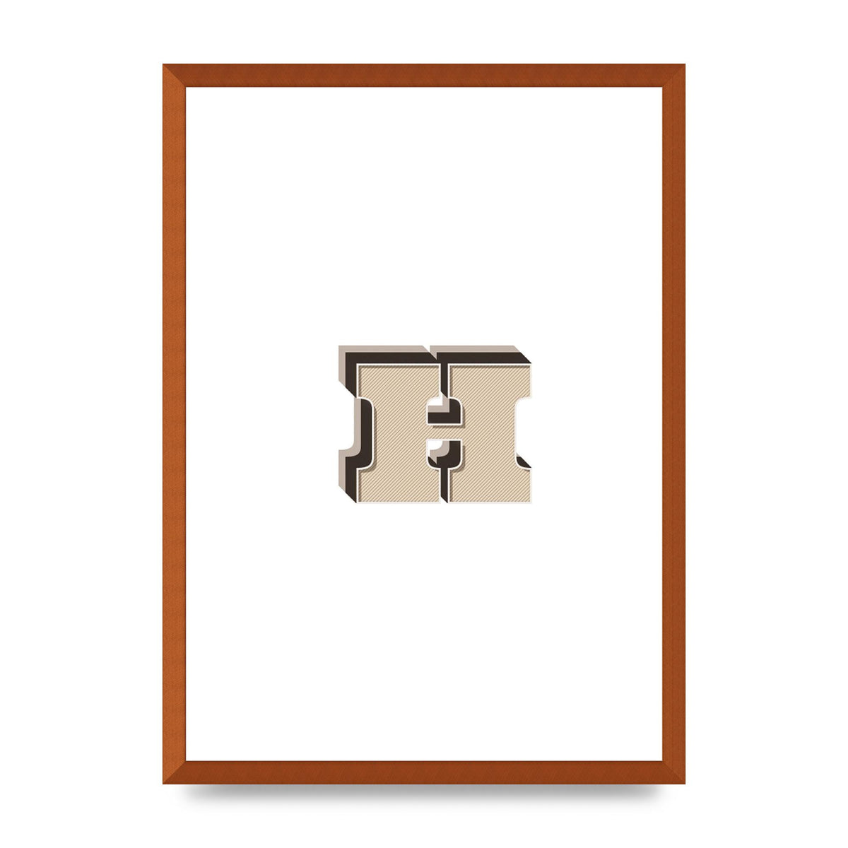 Alphabet Mix Match H" Wall Art - A2 framed