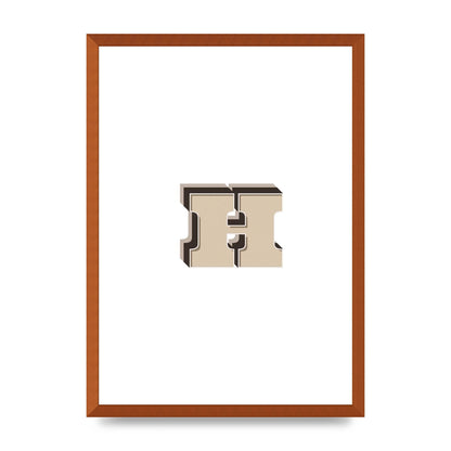 Alphabet Mix Match H" Wall Art - A2 framed
