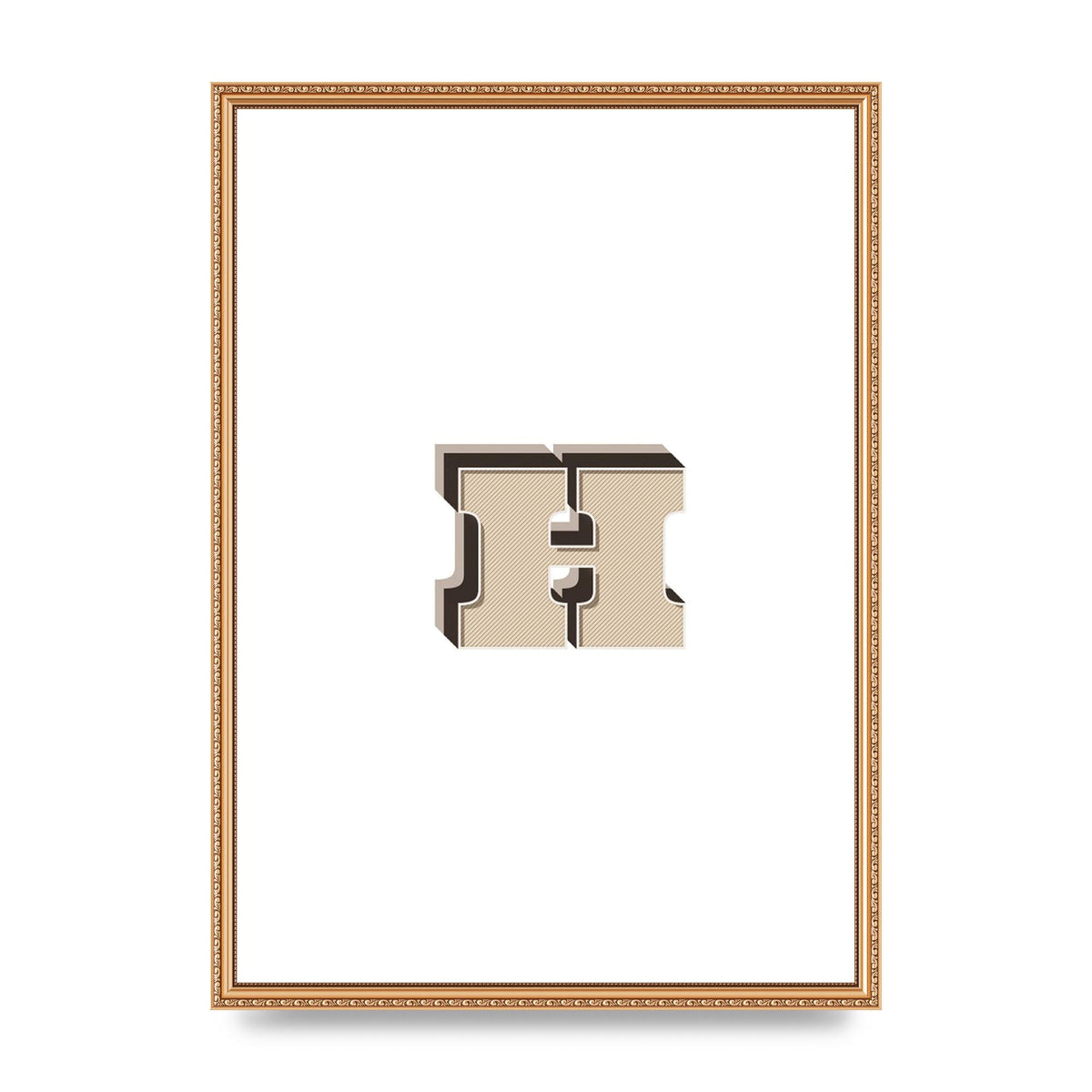 Alphabet Mix Match H" Wall Art - A2 framed