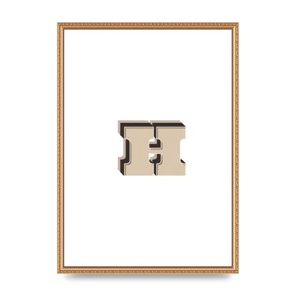 Alphabet Mix Match H" Wall Art - A2 framed