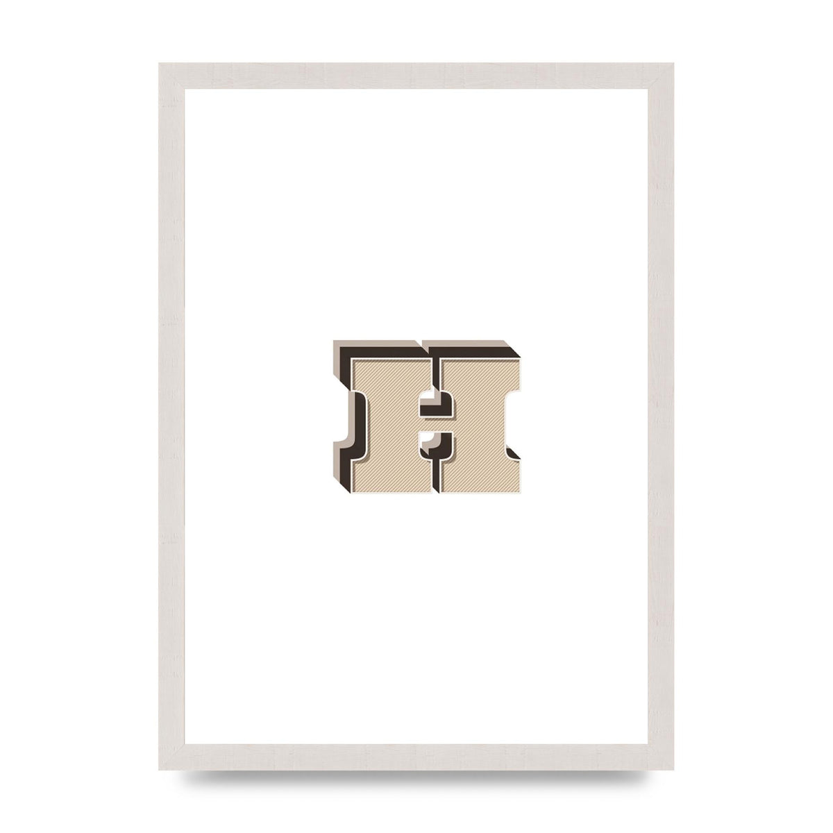 Alphabet Mix Match H" Wall Art - A3 framed