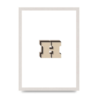 Alphabet Mix Match H" Wall Art - A3 framed