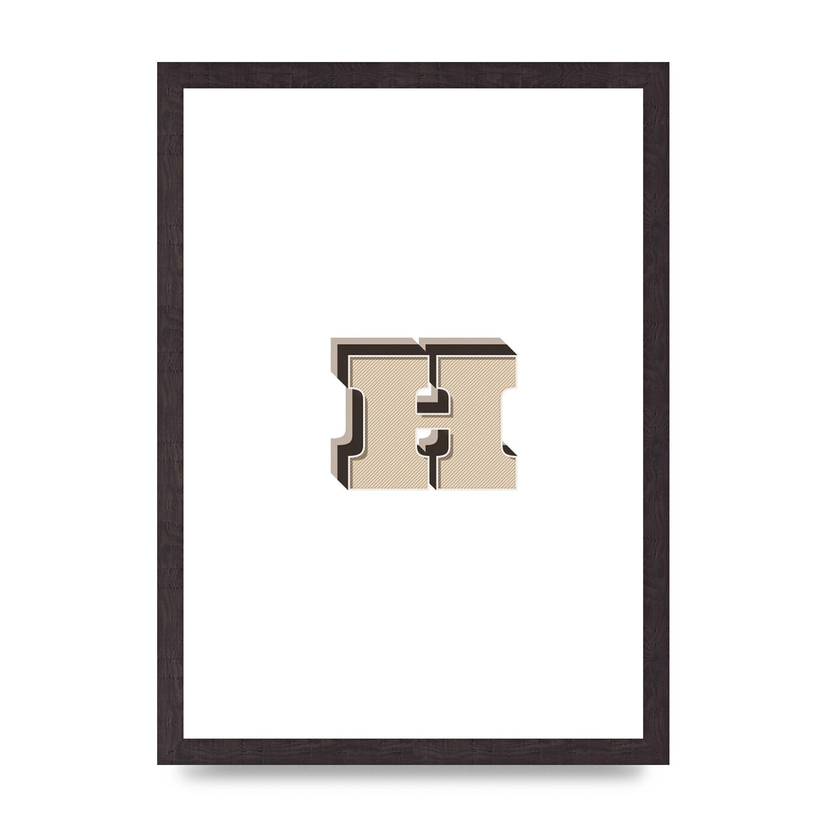 Alphabet Mix Match H" Wall Art - A3 framed