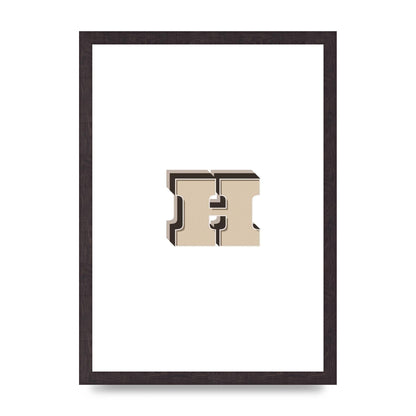 Alphabet Mix Match H" Wall Art - A3 framed