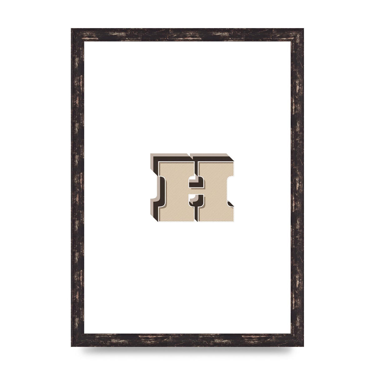 Alphabet Mix Match H" Wall Art - A3 framed