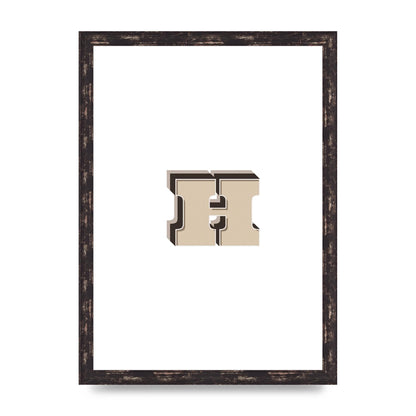 Alphabet Mix Match H" Wall Art - A3 framed