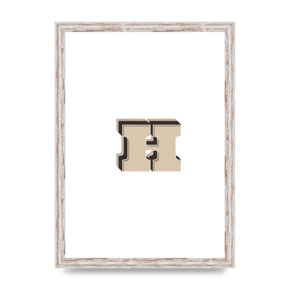 Alphabet Mix Match H" Wall Art - A3 framed