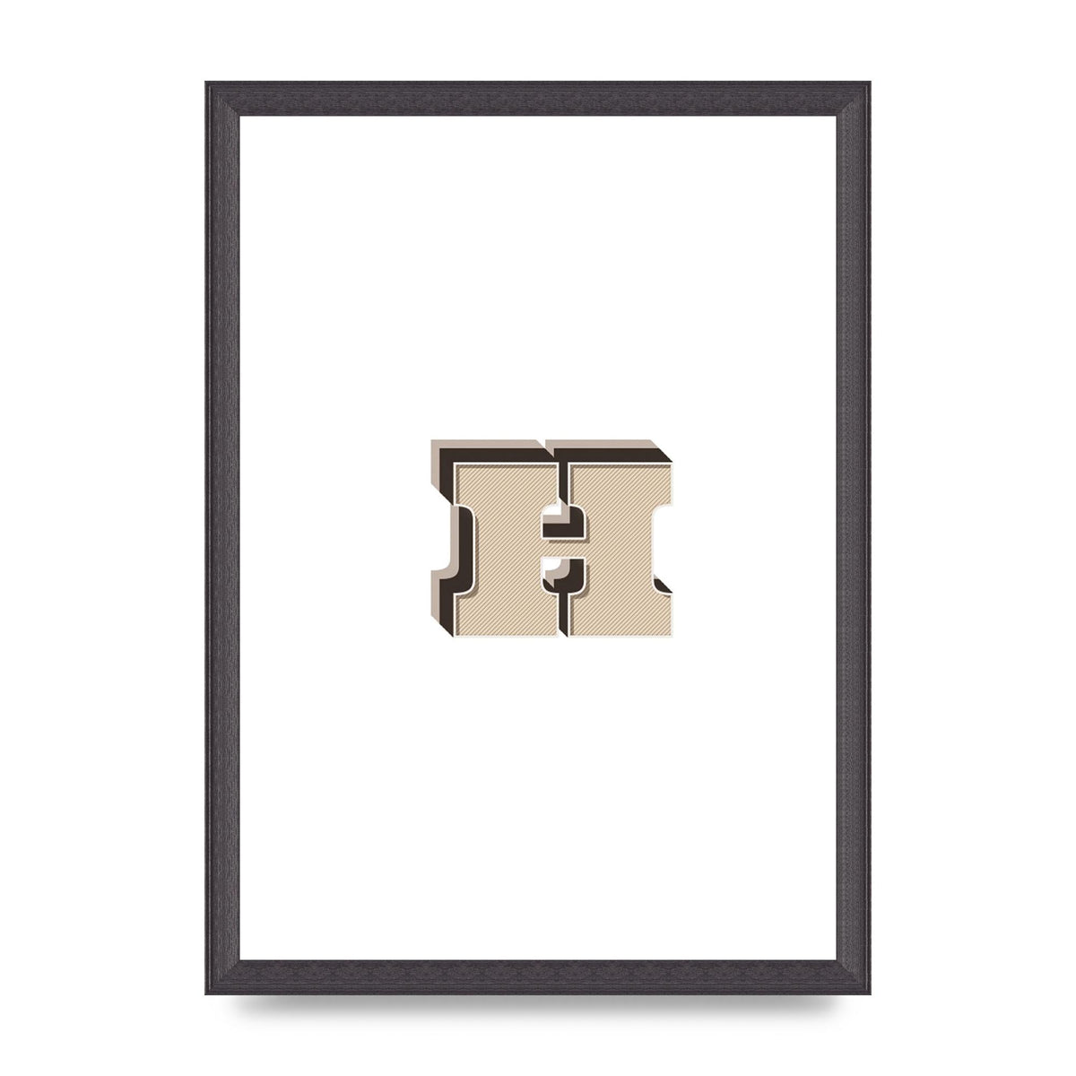 Alphabet Mix Match H" Wall Art - A3 framed