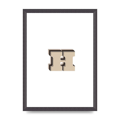 Alphabet Mix Match H" Wall Art - A3 framed