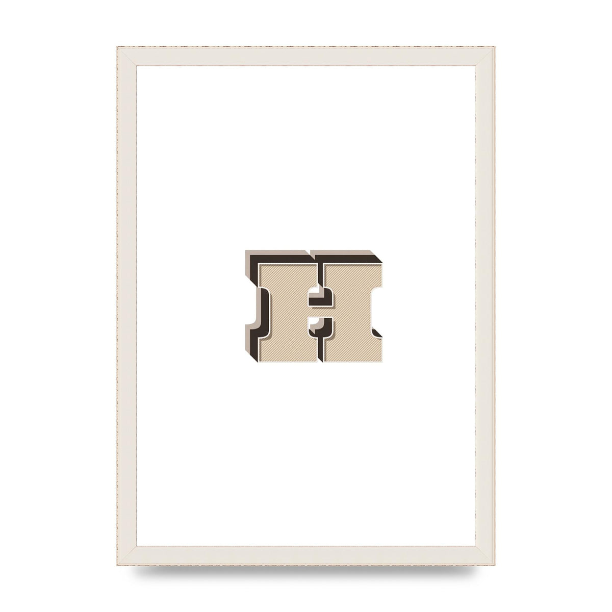 Alphabet Mix Match H" Wall Art - A3 framed