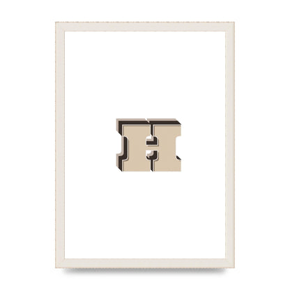 Alphabet Mix Match H" Wall Art - A3 framed