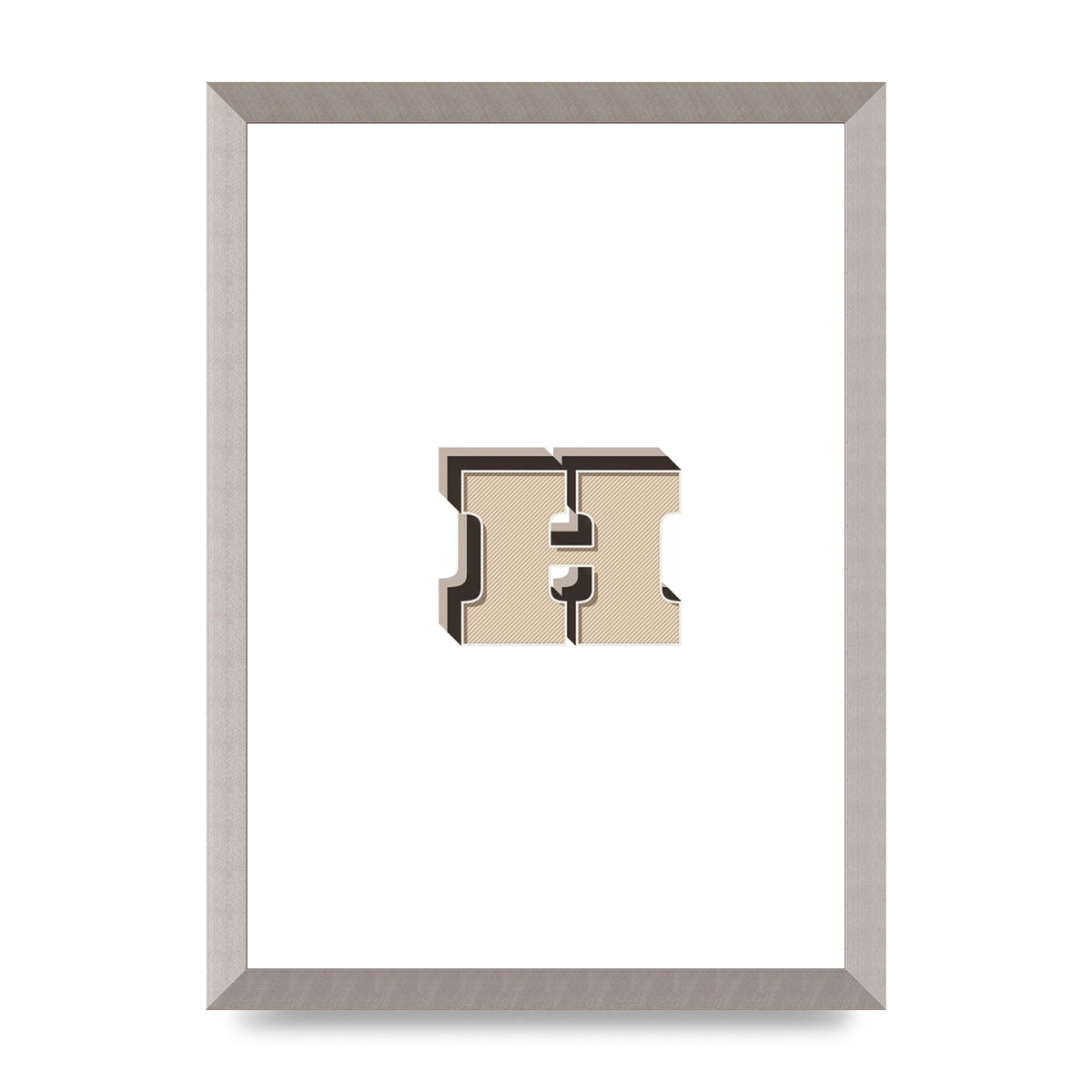 Alphabet Mix Match H" Wall Art - A3 framed