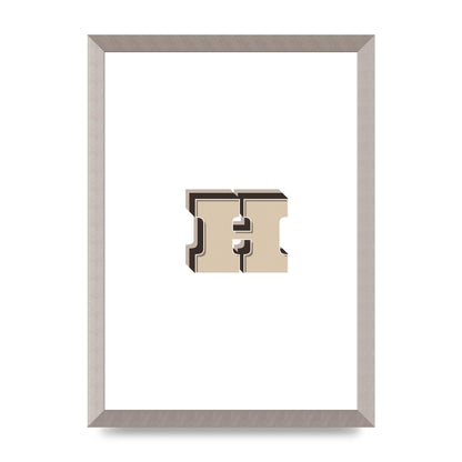 Alphabet Mix Match H" Wall Art - A3 framed