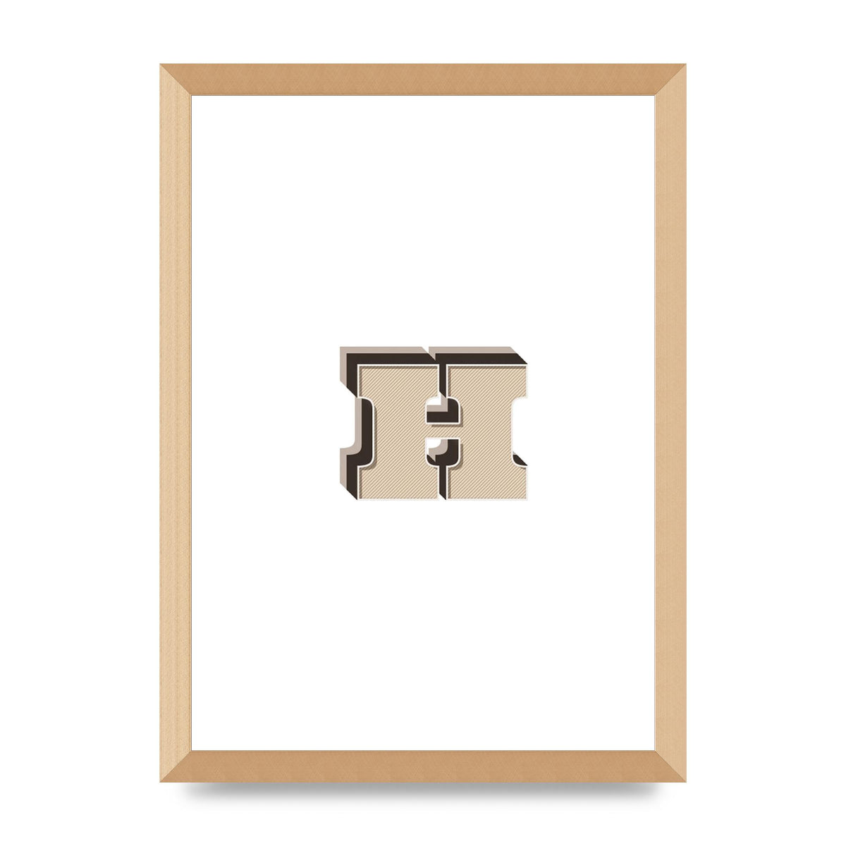 Alphabet Mix Match H" Wall Art - A3 framed
