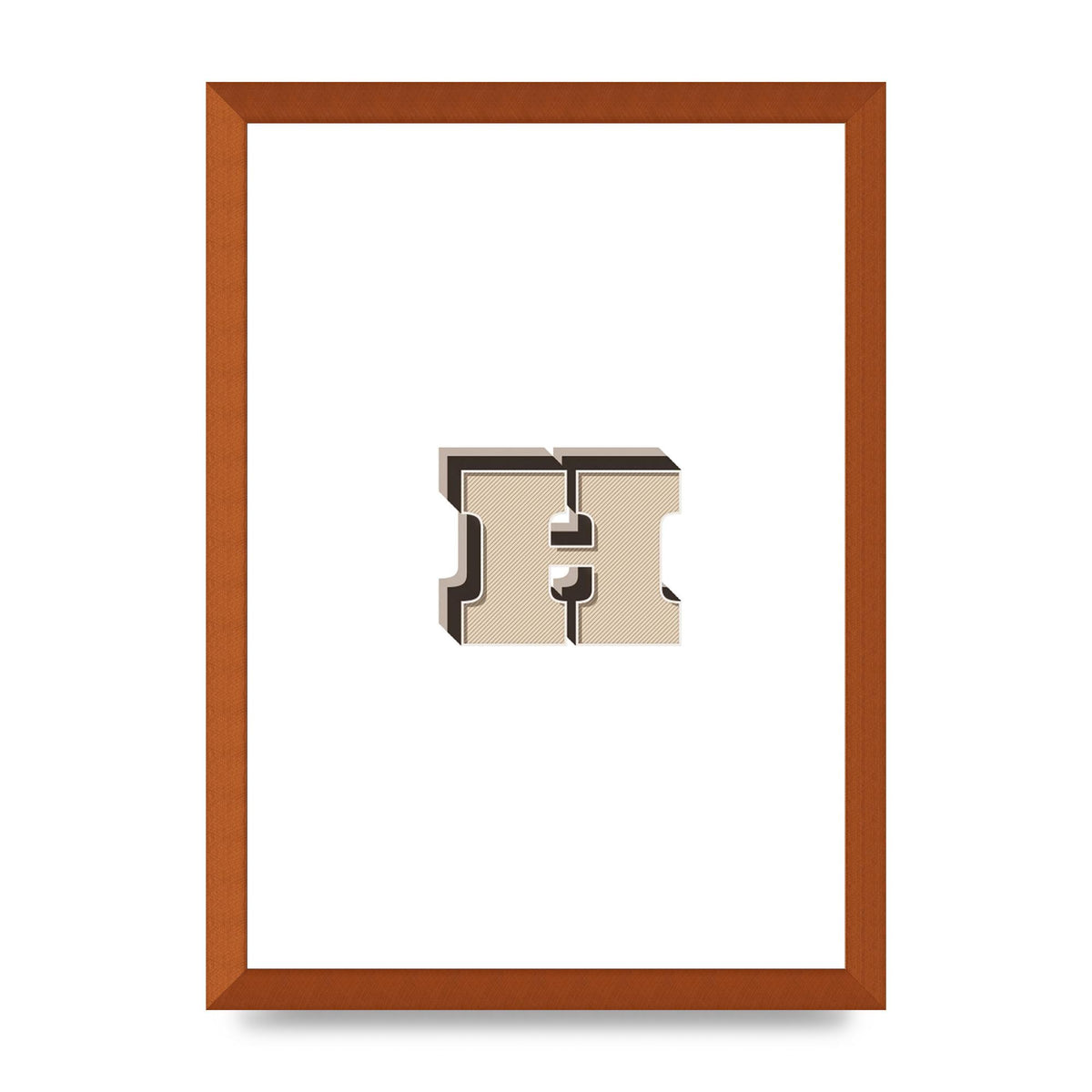 Alphabet Mix Match H" Wall Art - A3 framed