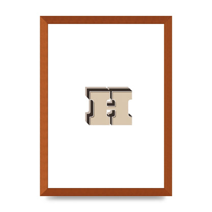 Alphabet Mix Match H" Wall Art - A3 framed