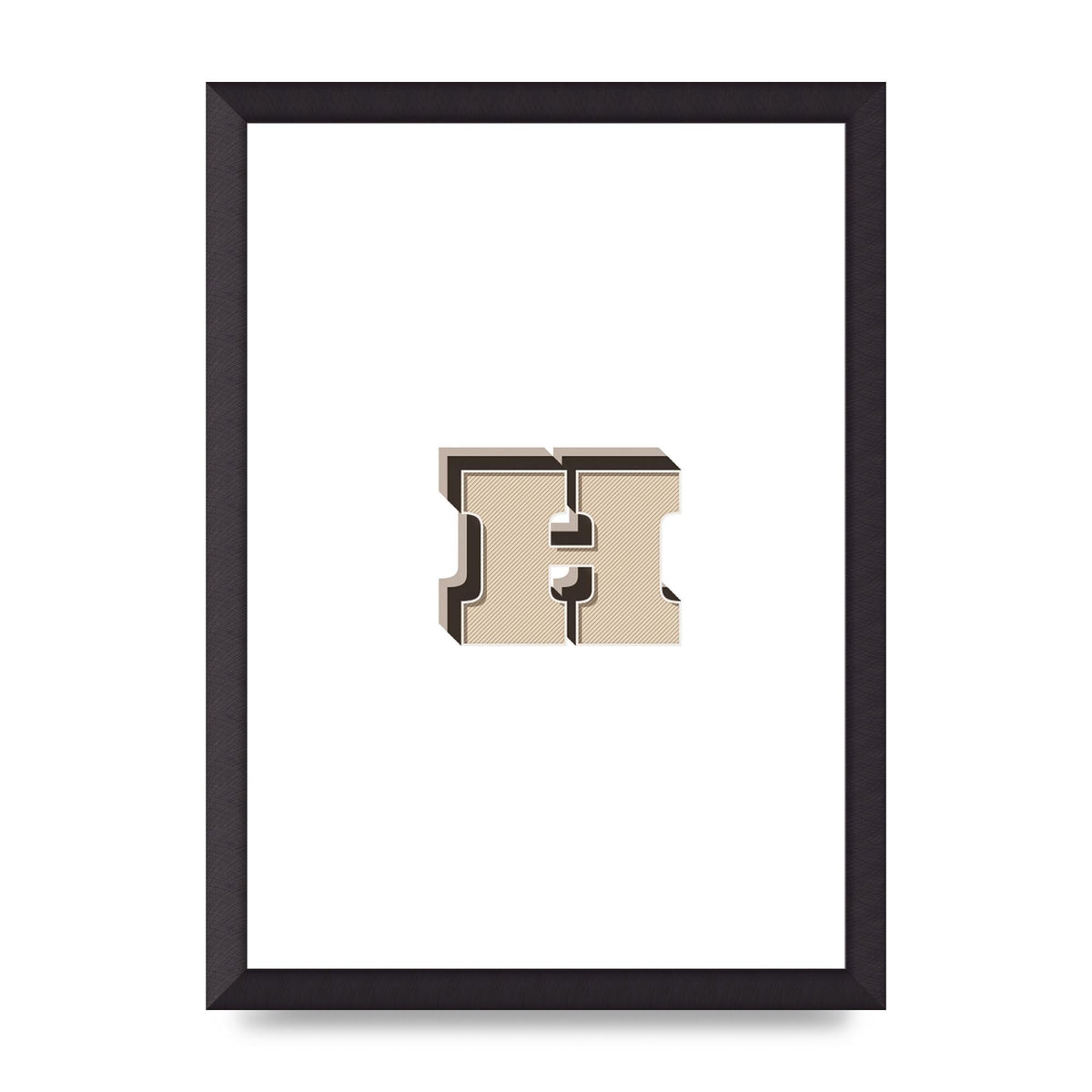 Alphabet Mix Match H" Wall Art - A3 framed