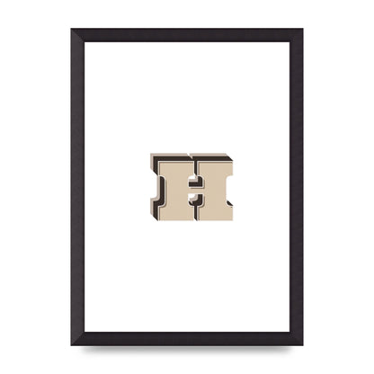 Alphabet Mix Match H" Wall Art - A3 framed
