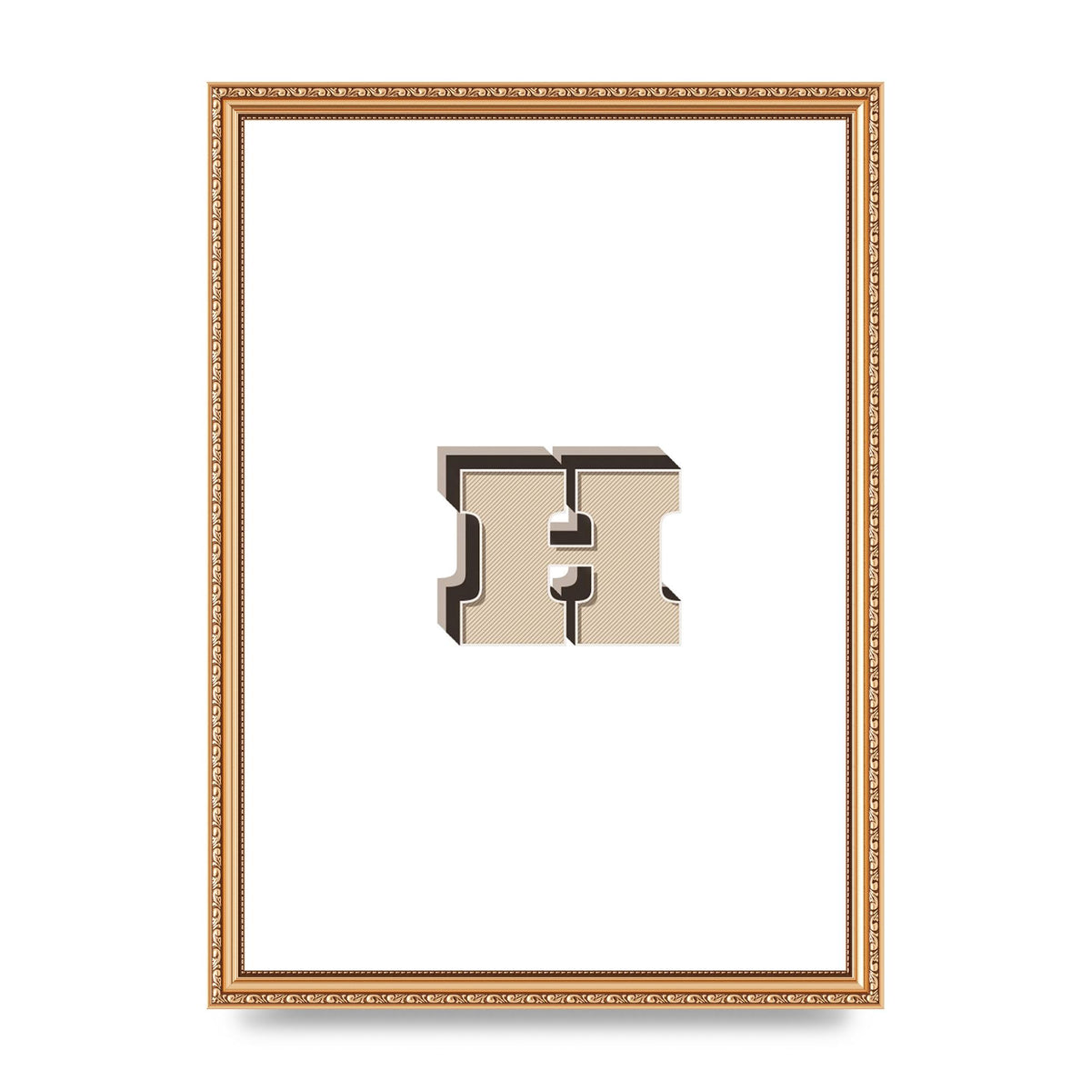 Alphabet Mix Match H" Wall Art - A3 framed