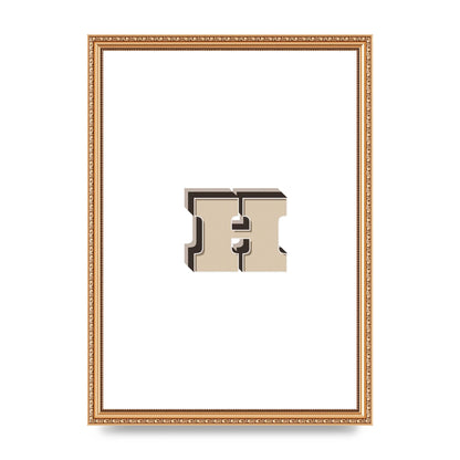 Alphabet Mix Match H" Wall Art - A3 framed