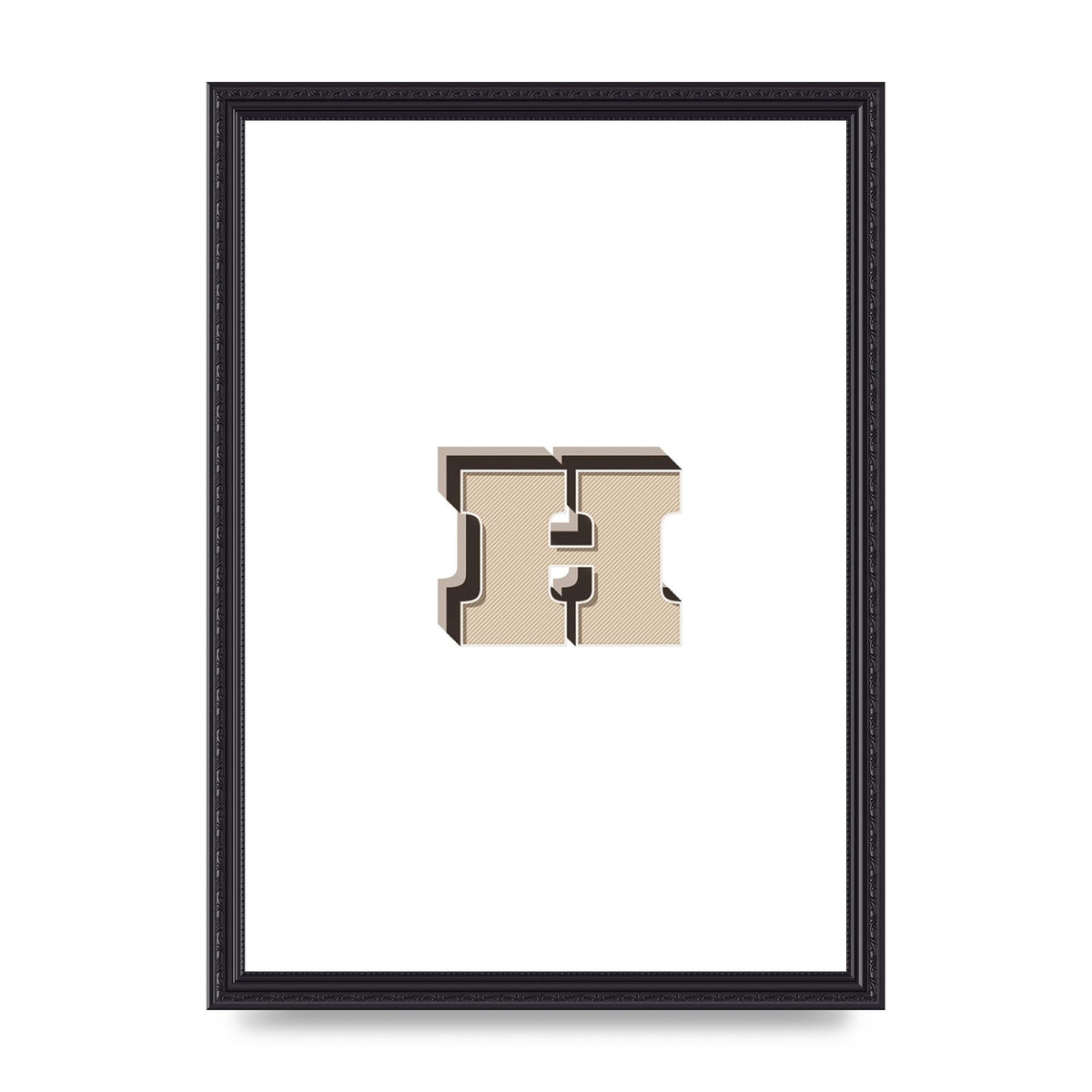 Alphabet Mix Match H" Wall Art - A3 framed