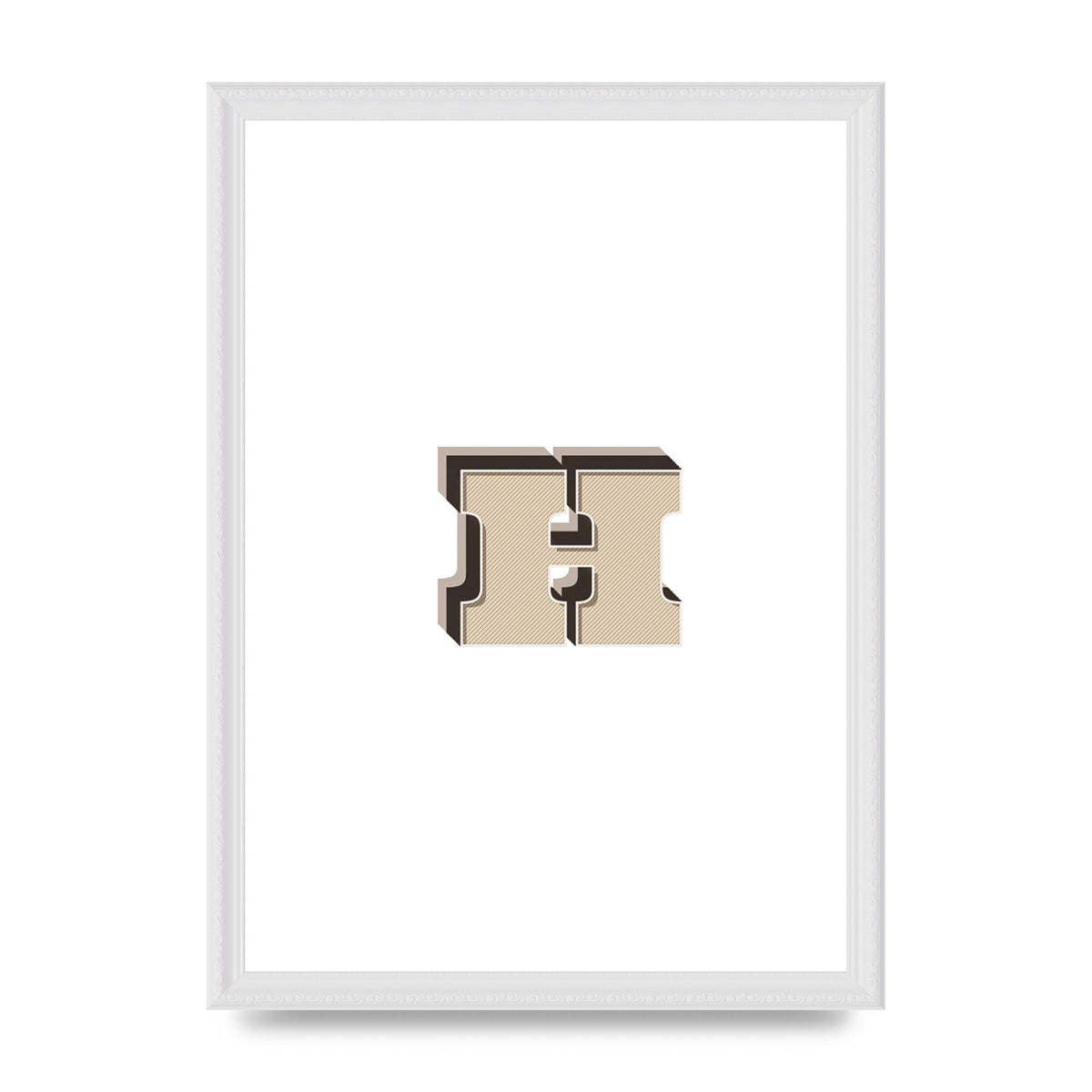 Alphabet Mix Match H" Wall Art - A3 framed