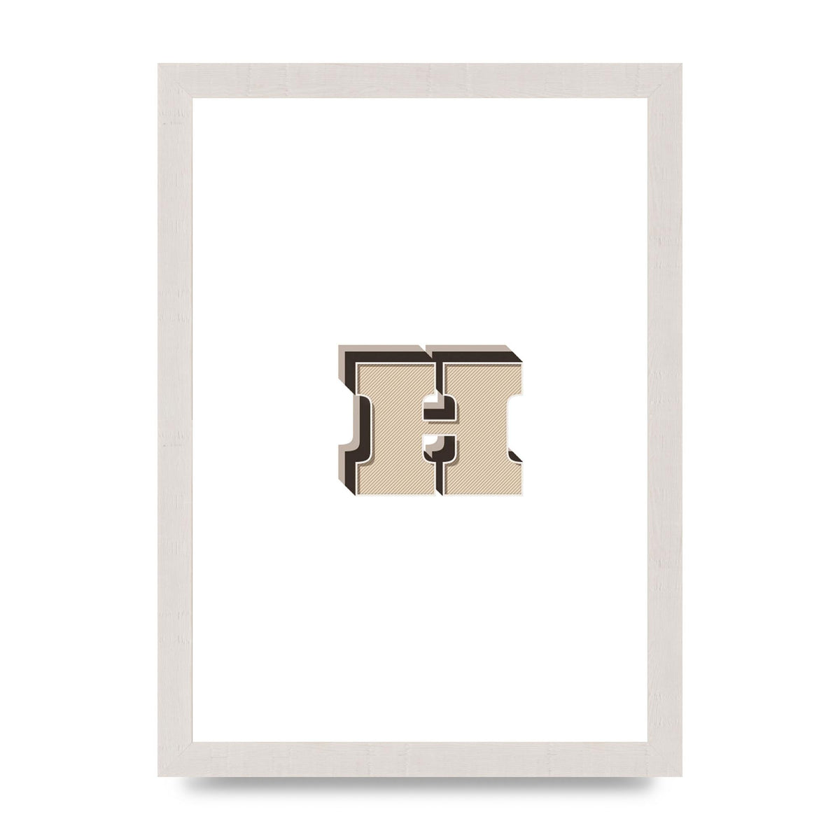 Alphabet Mix Match H" Wall Art - A4 framed