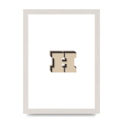 Alphabet Mix Match H" Wall Art - A4 framed
