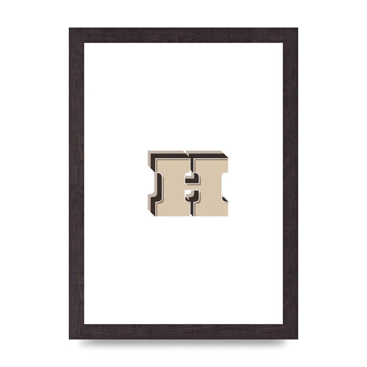 Alphabet Mix Match H" Wall Art - A4 framed