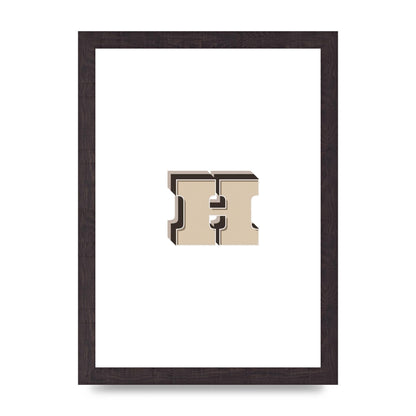 Alphabet Mix Match H" Wall Art - A4 framed